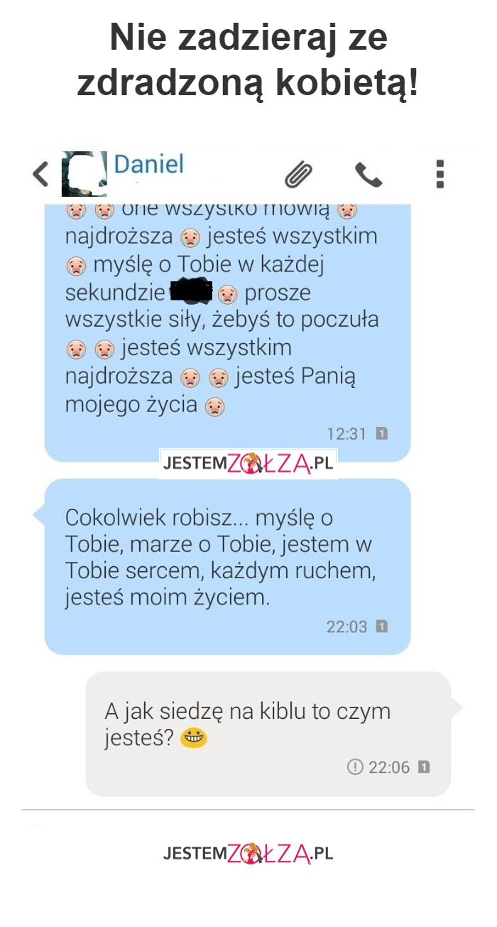 Zdrady się nie wybacza...