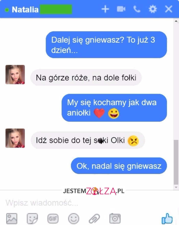 Dalej się gniewasz?
