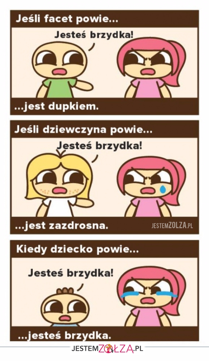 jesteś brzydka