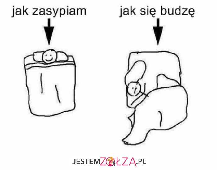jak zasypiam