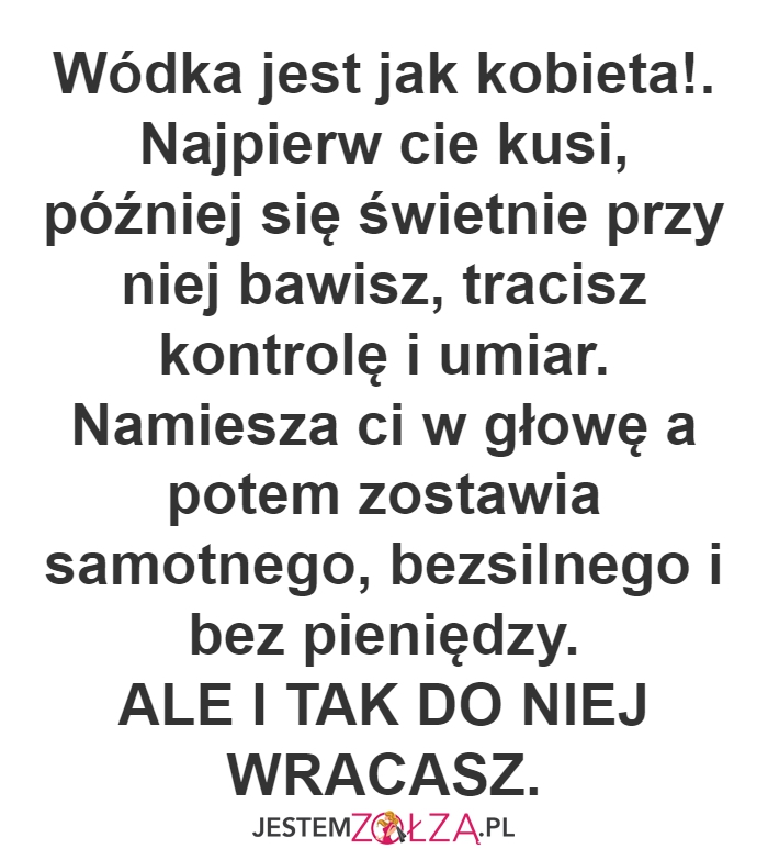 WÓDKA JEST JAK...