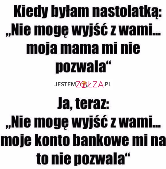 nie mogę wyjść