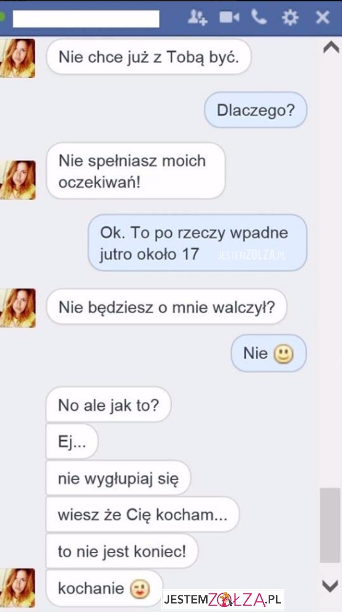 nie chcę już z tobą być