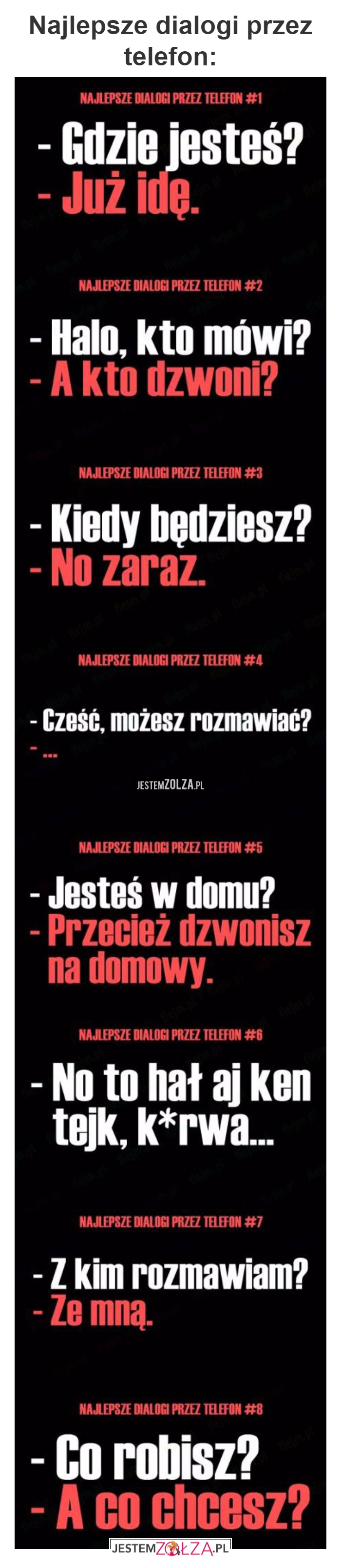 dialogi przez telefon