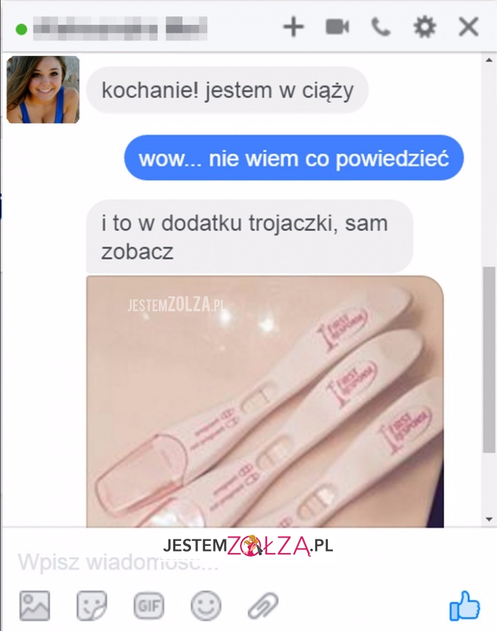 Kochanie, jestem w ciązy