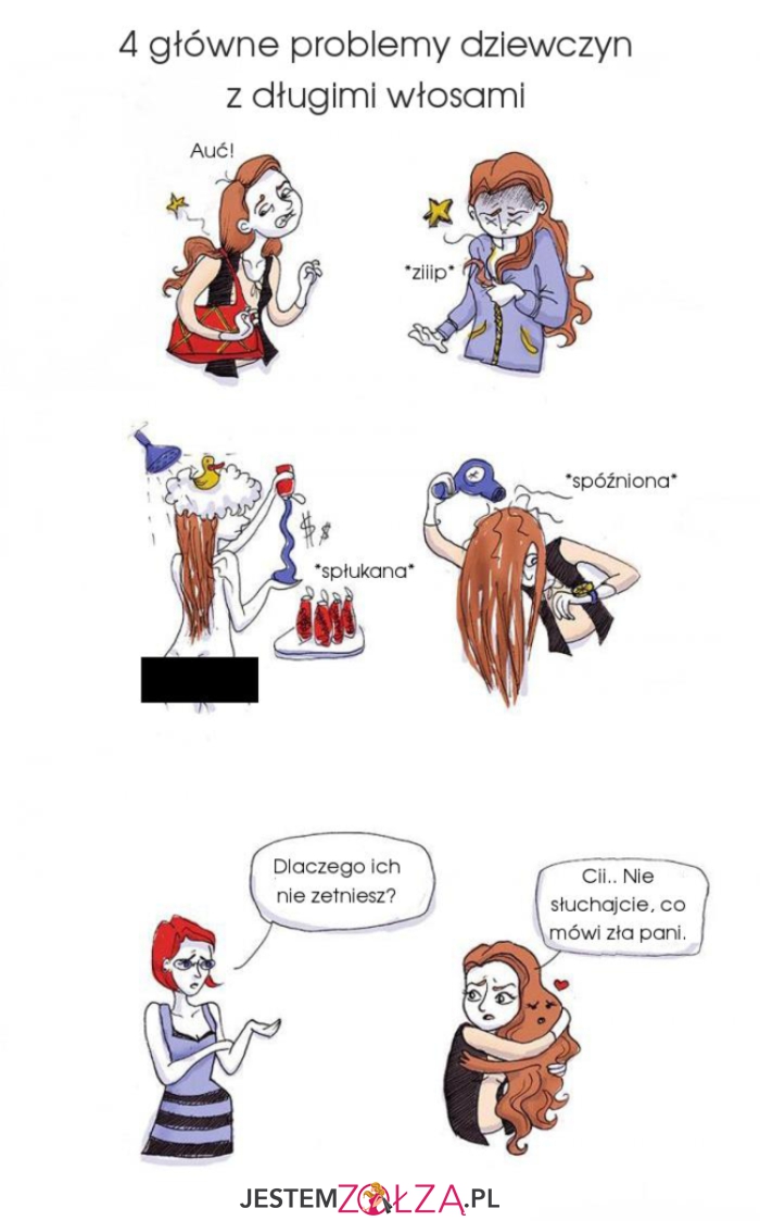 Długie włosy