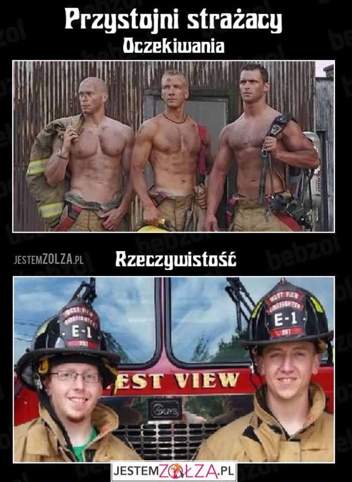 Przystojni strażacy