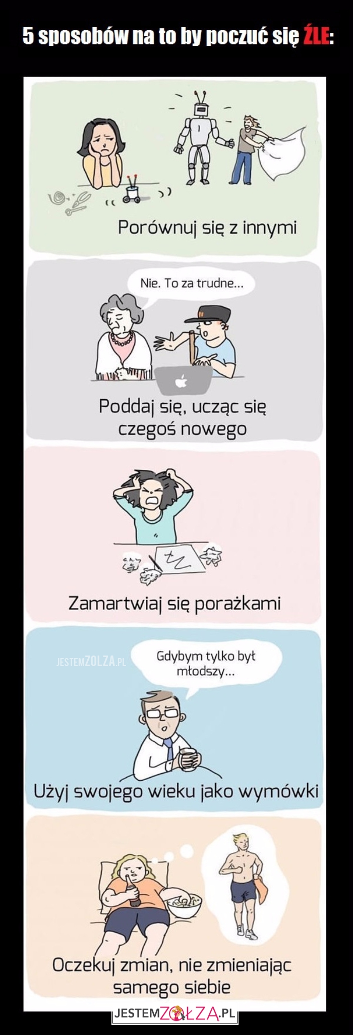 By poczuć się źle...