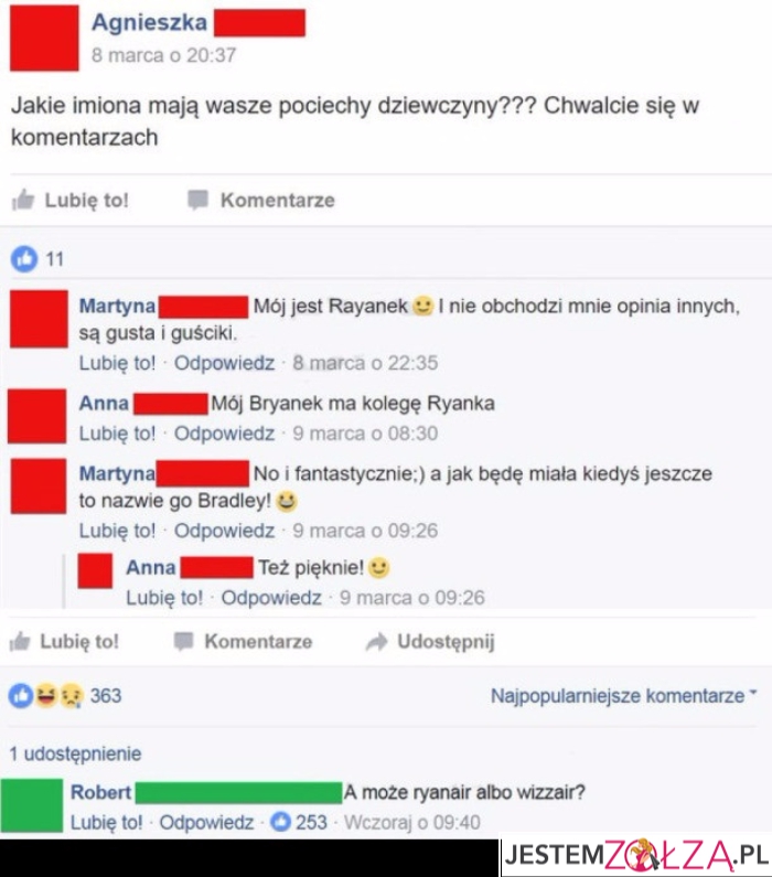 Imiona dzieci...