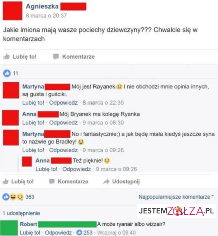 Imiona dzieci...