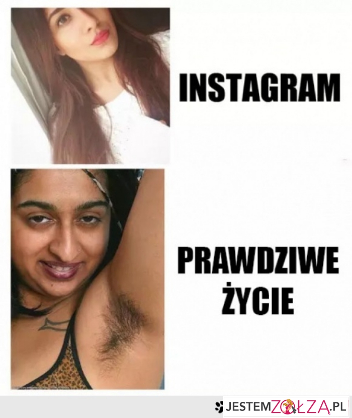 Instagram vs. prawdziwe życie