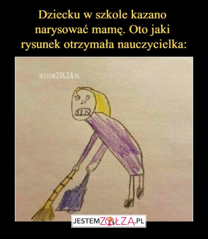 Narysował mamę...