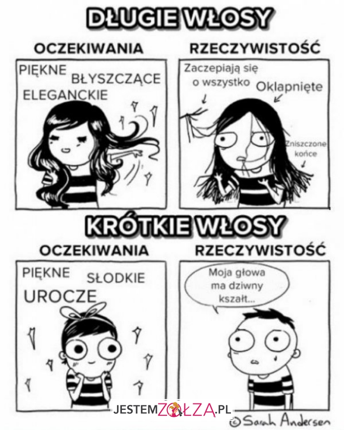 Długie włosy...