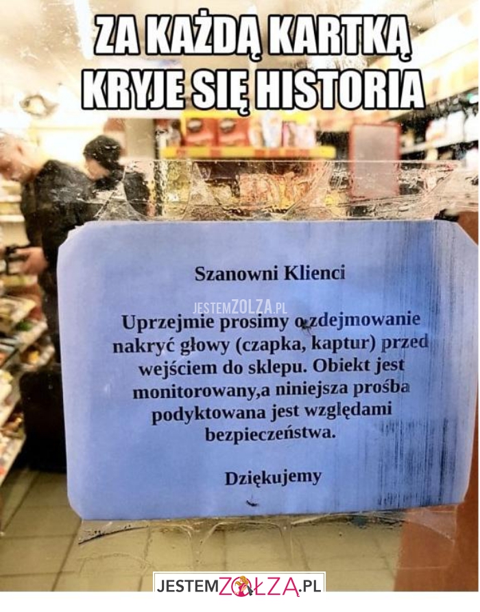 za każdą kartką
