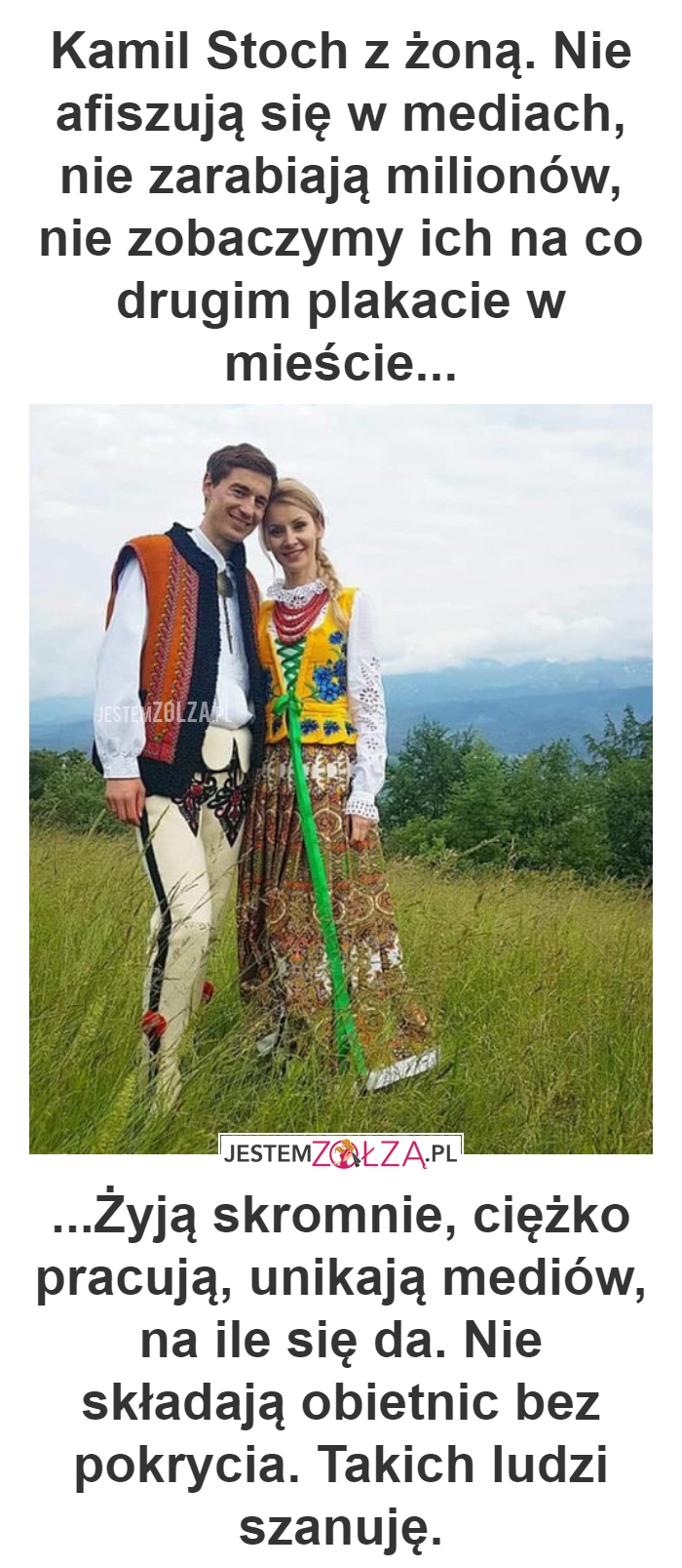 Kamil Stoch z żoną.
