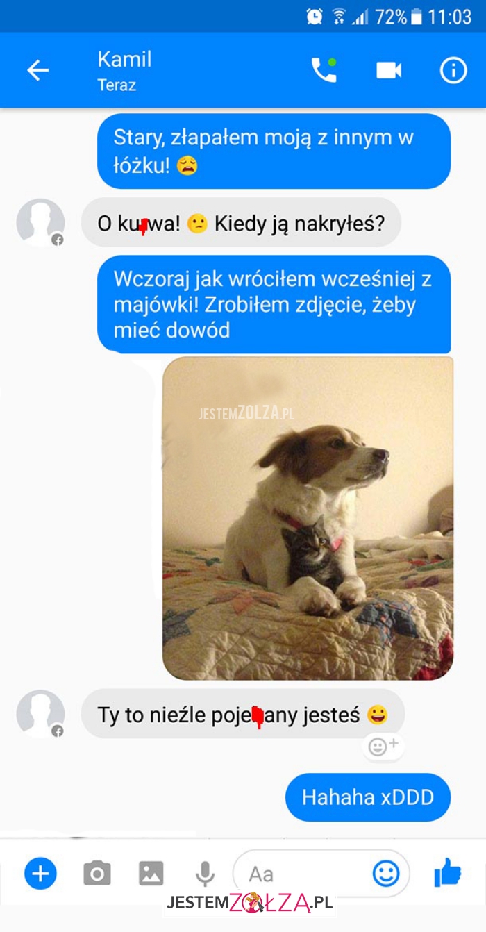 stary, złapałem