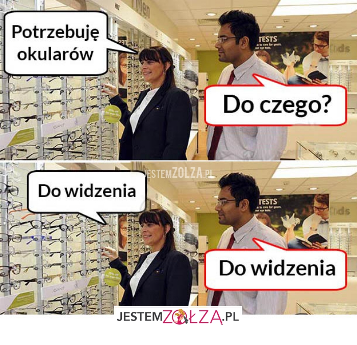 potrzebuję okularów