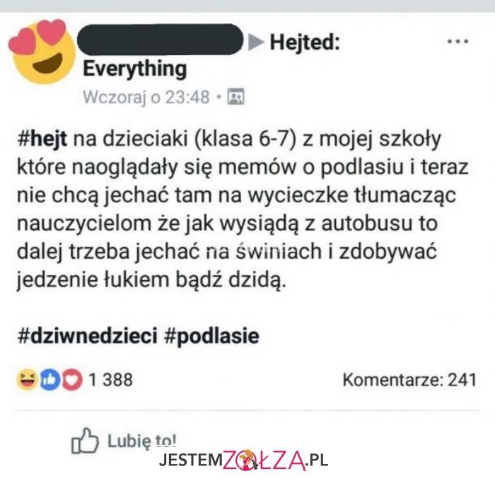 hejt na dzieci