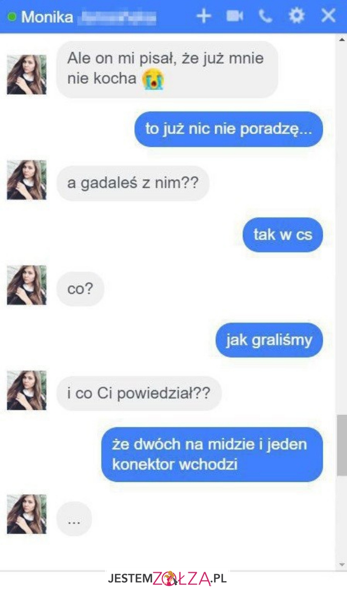 ale On mi pisał