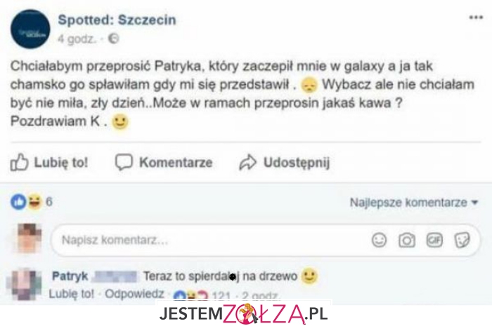 chciałąbym przeprosić