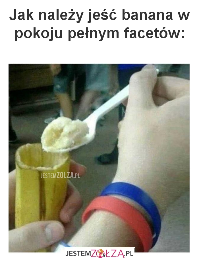 jak jeść banana.