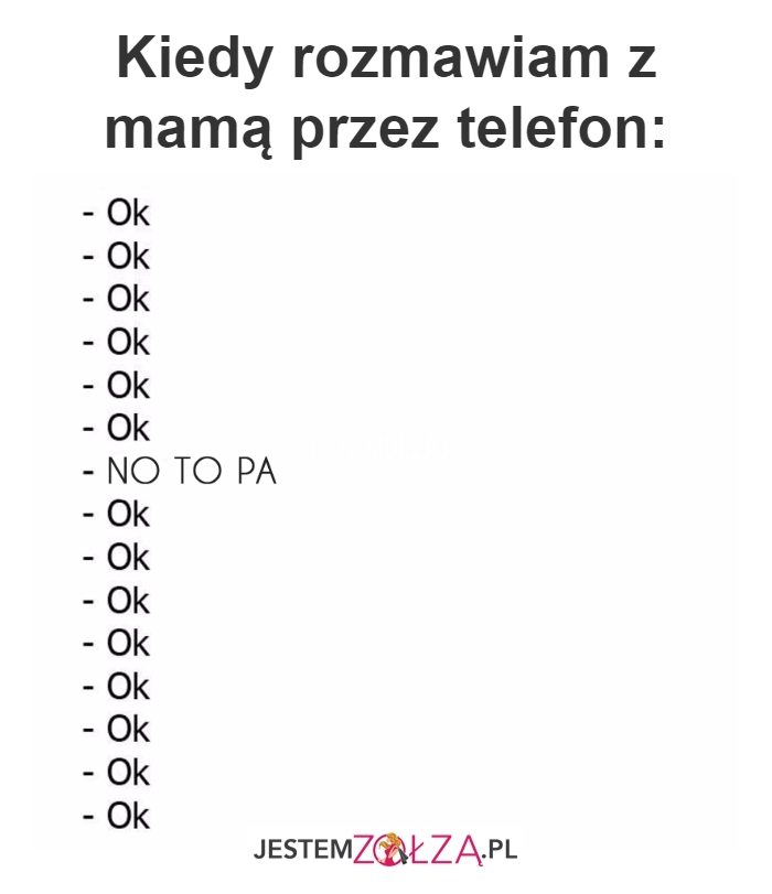 rozmowa z mamą