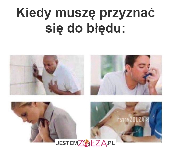 przyznać się do błędu 