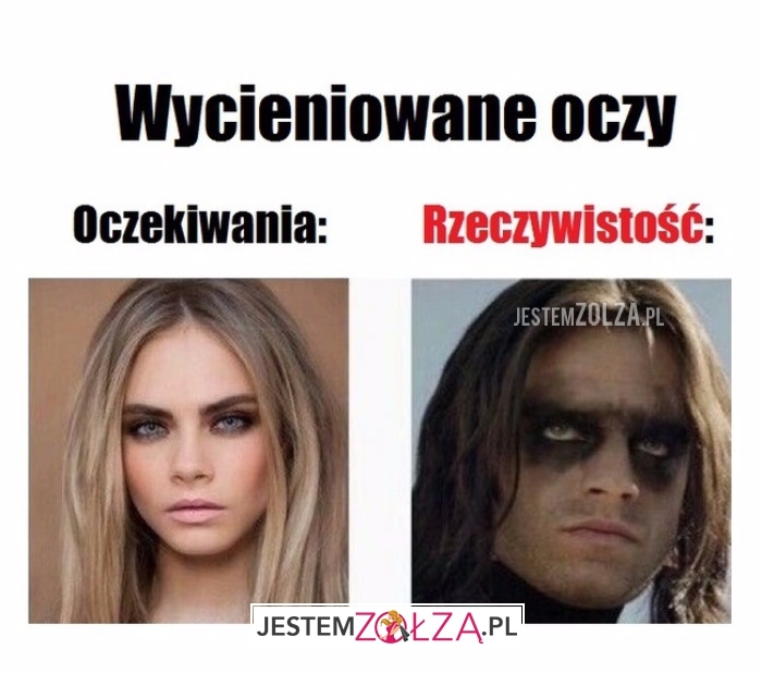 wycieniowane oczy 