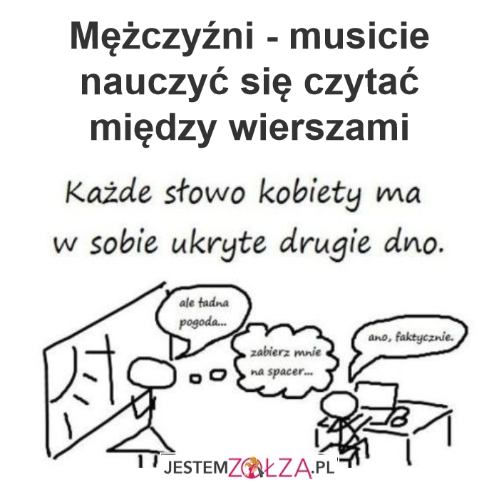 czytać między wierszami 
