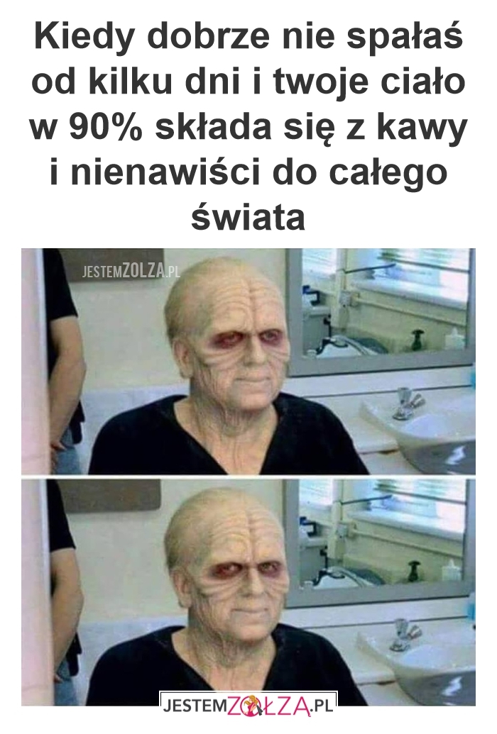 nie spałaś od kilku dni 