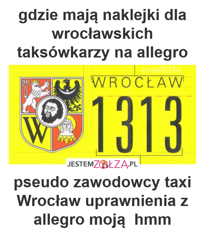 taxi wroclaw uprawnienia z allegro