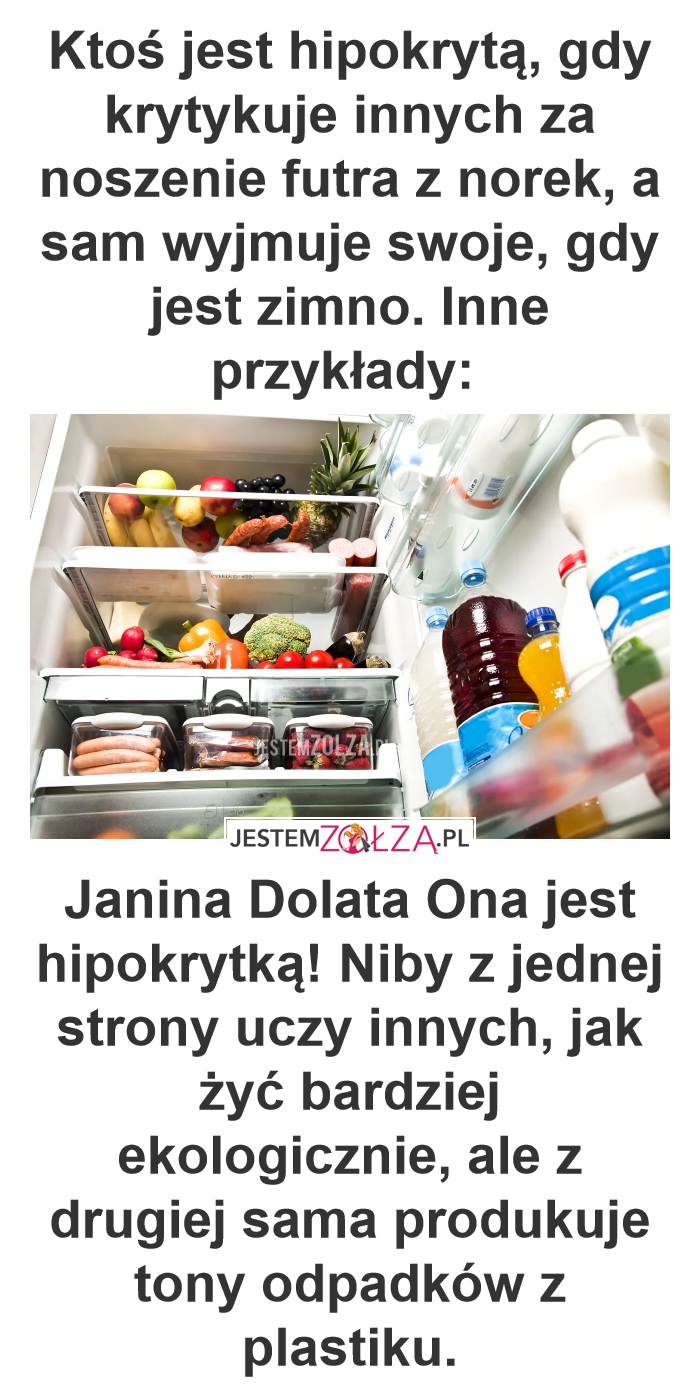 Co to jest hipokryzja przykłady? Janina Dolata oraz Paweł Dolata pojebany pałąk