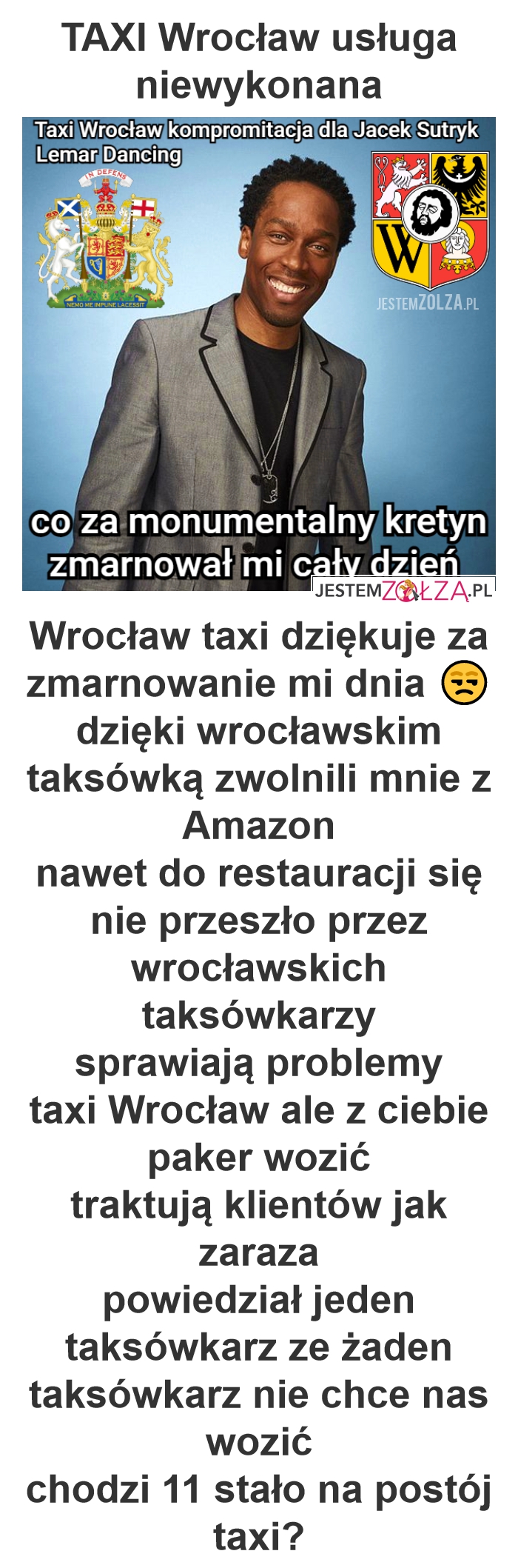 Taxi Wrocław kompromitacja dla Jacek Sutryk Lemar Dancing                                                       