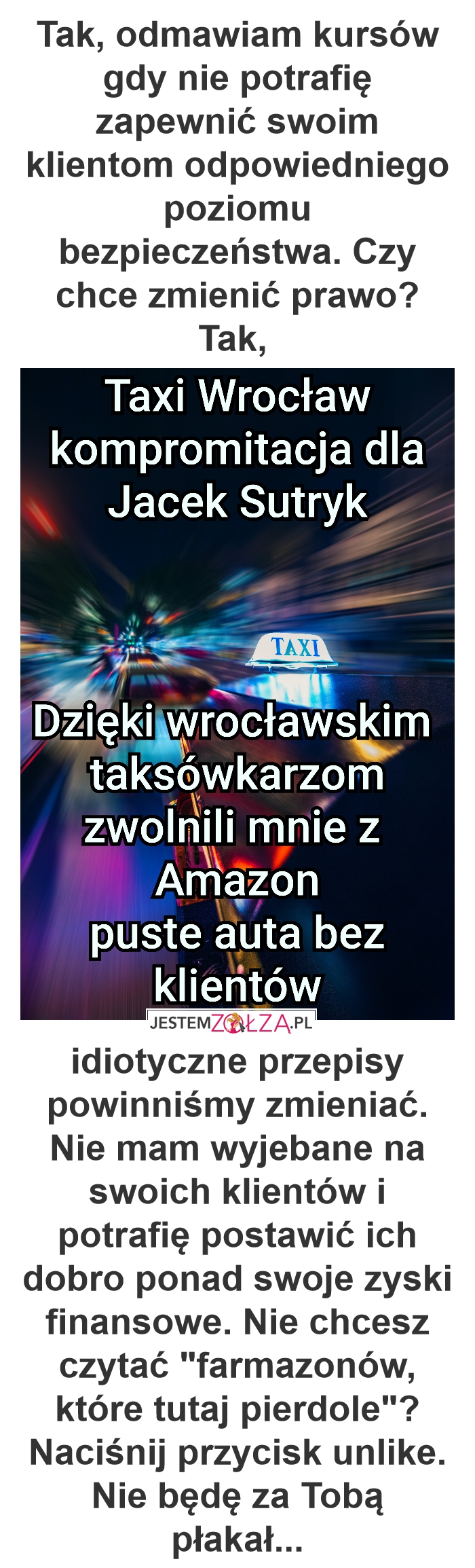 TAXI Wrocław usługa niewykonana