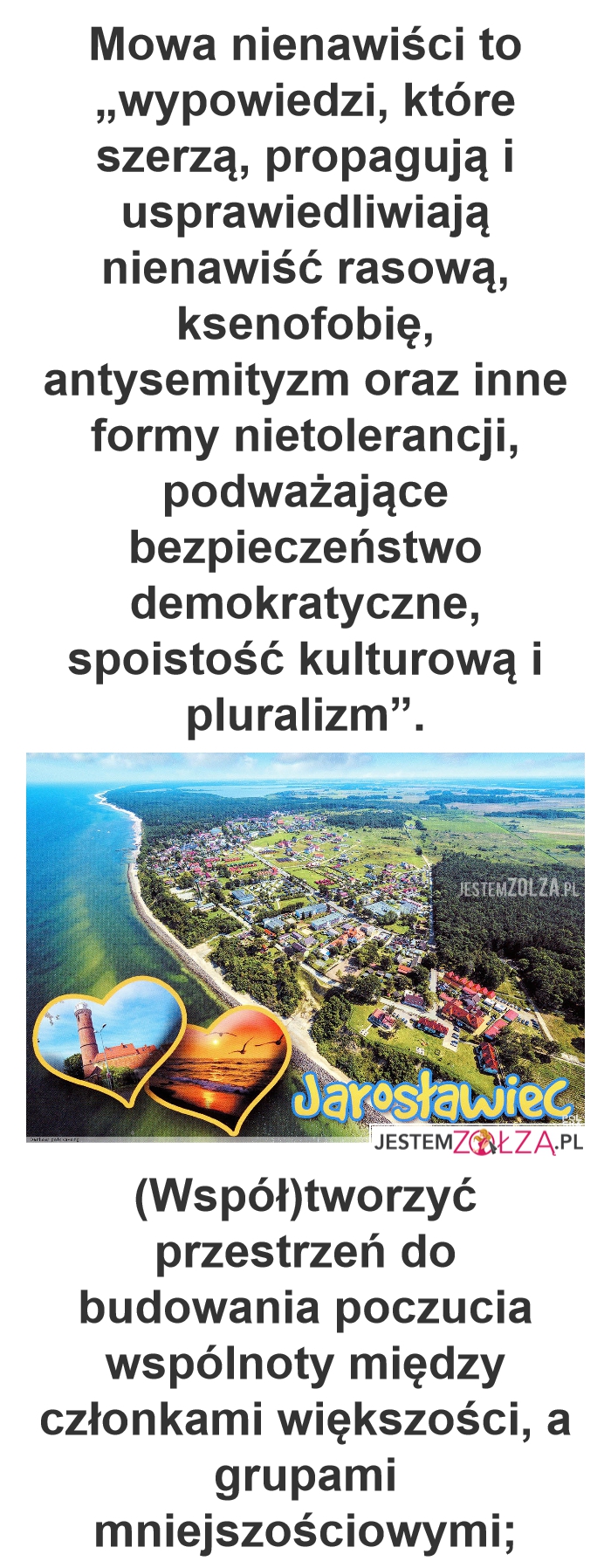 Nienawiść, którą dajesz , jarosławiec : podżeganie do nienawisci miasto jarosława kaczyńskiego hmm