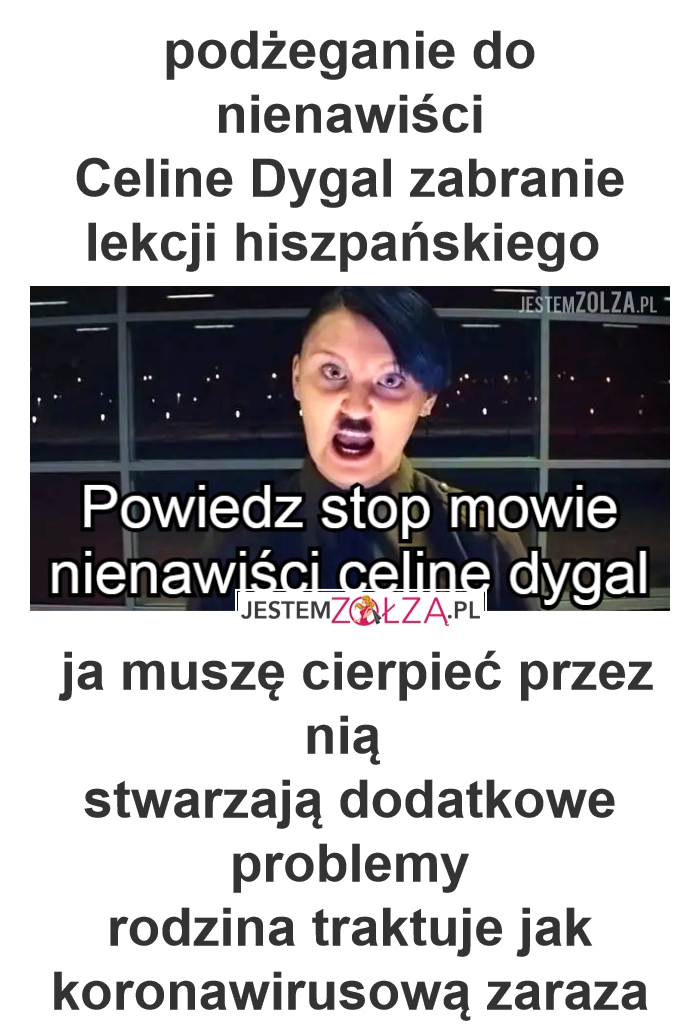 podżeganie do nienawiści celine dygal zabranie lekcji hiszpańskiego 