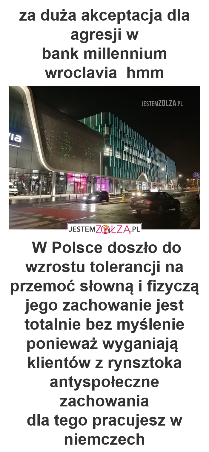 bank millennium wroclavia podżeganie do nienawisci