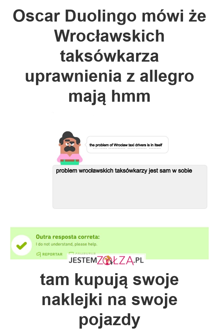 Oscar Duolingo również nierzaka na usługi wrocław taksówkarzy 